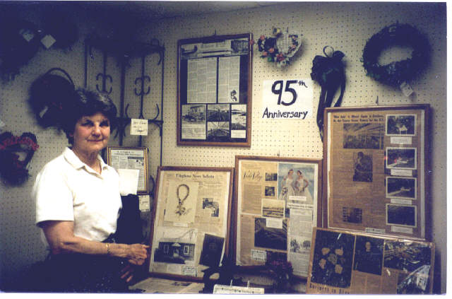 Kay Verrilli at historical violet display