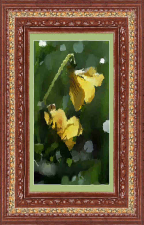 E-Impressionisitic Painting of Yellow Violet in Frame By Gary W. Sherwin © 2000